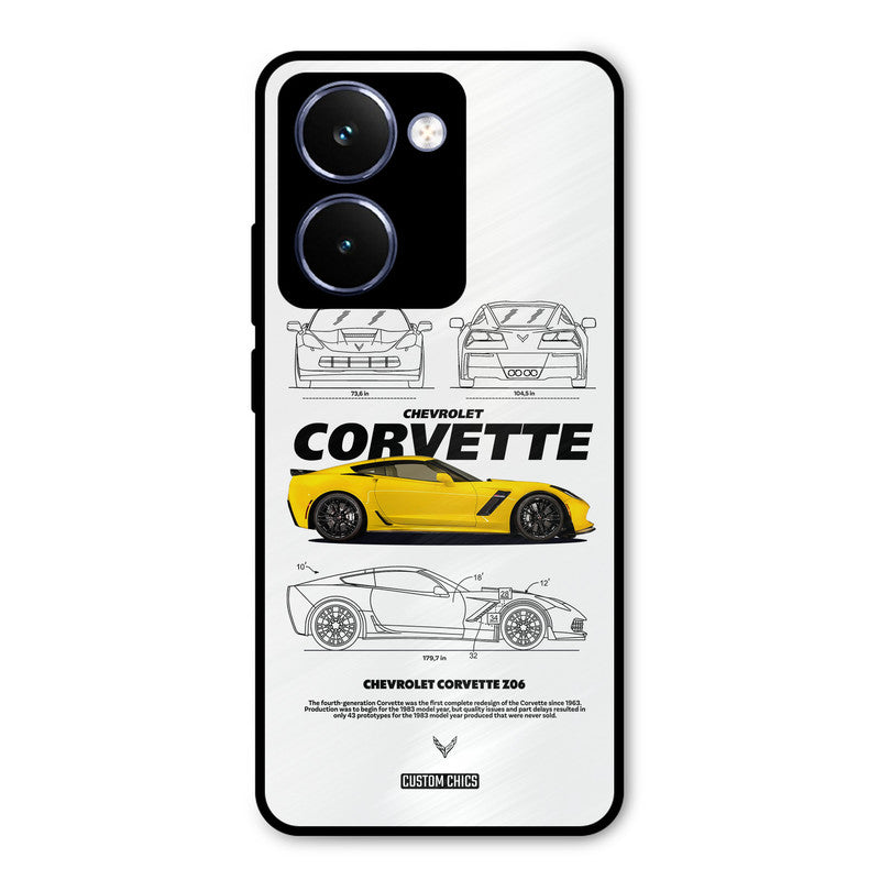 Corvette Yellow Realme P3 Ultra Mobile Back Cover - Car&Bike PrintShield Case