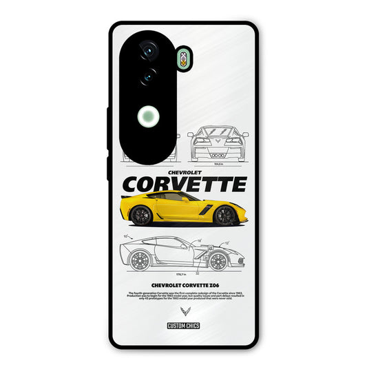 Corvette Yellow Vivo V40e Mobile Back Cover - Car&Bike PrintShield Case