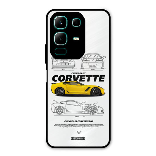 Corvette Yellow Infinix Note 50x Mobile Back Cover - Car&Bike PrintShield Case