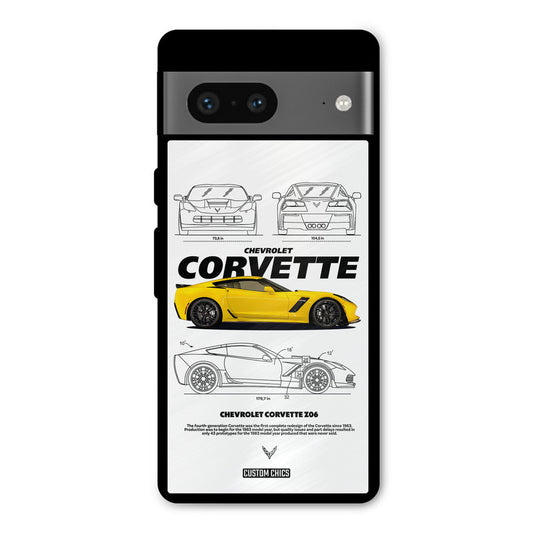Corvette Yellow Google Pixel 7 Mobile Back Cover - Car&Bike PrintShield Case