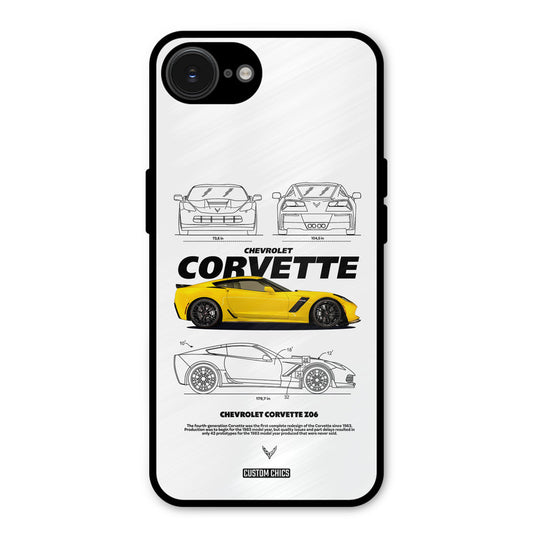 Corvette Yellow iPhone 16e Mobile Back Cover - Car&Bike PrintShield Case