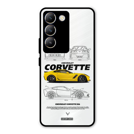 Corvette Yellow Vivo Y200e Mobile Back Cover - Car&Bike PrintShield Case