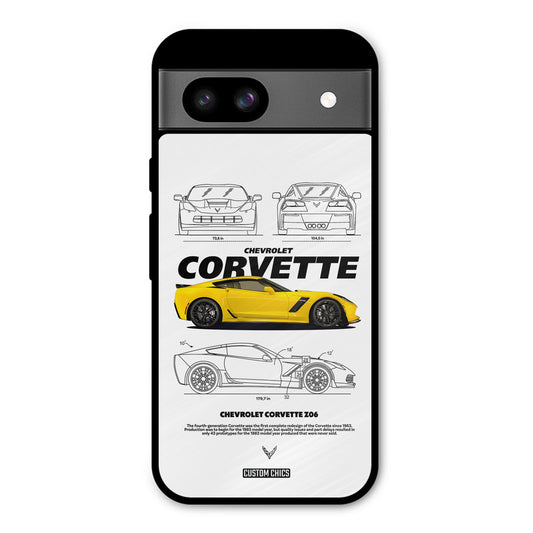 Corvette Yellow Google Pixel 8a Mobile Back Cover - Car&Bike PrintShield Case