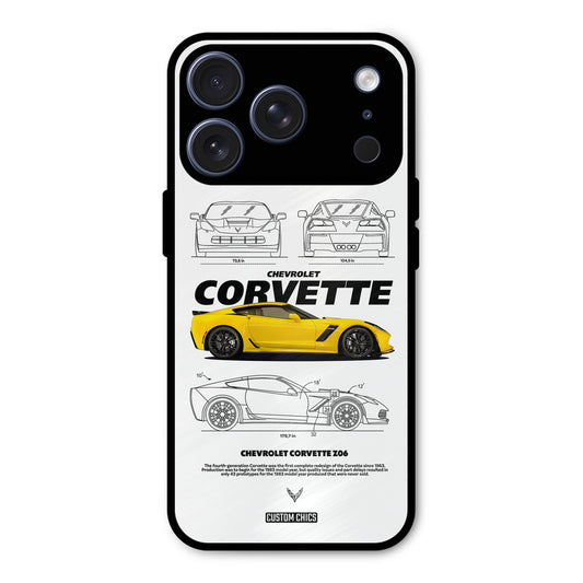 Corvette Yellow iPhone 17 Pro Max Mobile Back Cover - Car&Bike PrintShield Case