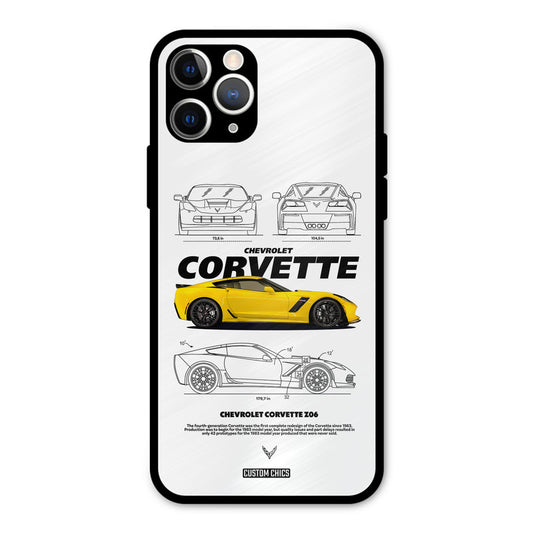 Corvette Yellow iPhone 11 Pro Mobile Back Cover - Car&Bike PrintShield Case