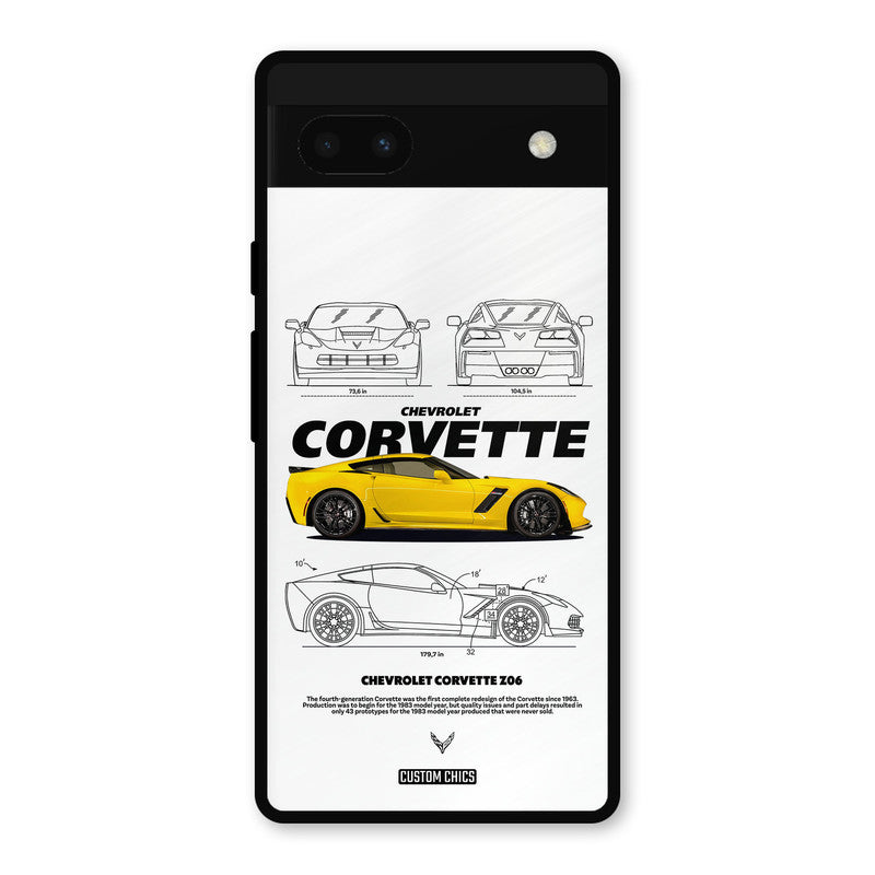 Corvette Yellow Google Pixel 6a Mobile Back Cover - Car&Bike PrintShield Case