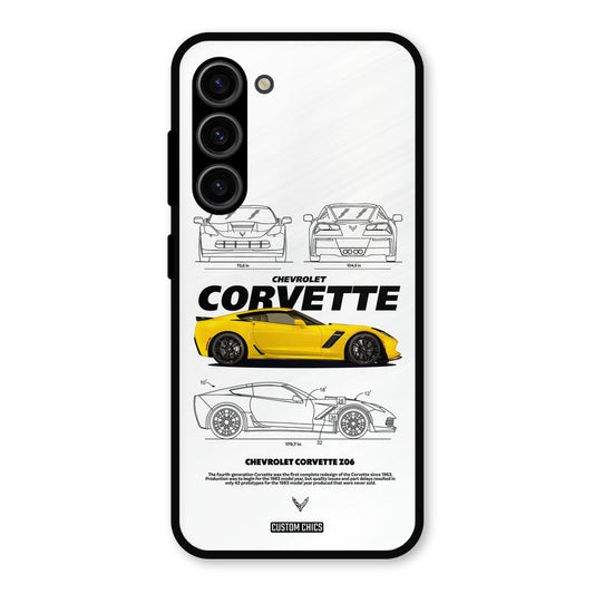 Corvette Yellow Samsung Galaxy S23 Mobile Back Cover - Car&Bike PrintShield Case