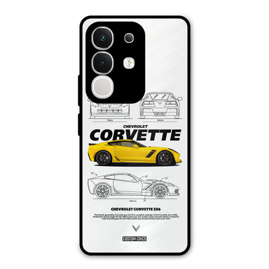 Corvette Yellow Vivo T4x Mobile Back Cover - Car&Bike PrintShield Case