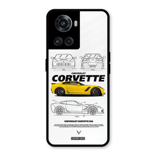 Corvette Yellow OnePlus 10R Mobile Back Cover - Car&Bike PrintShield Case
