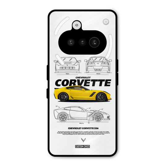 Corvette Yellow Nothing Phone 3A Mobile Back Cover - Car&Bike PrintShield Case