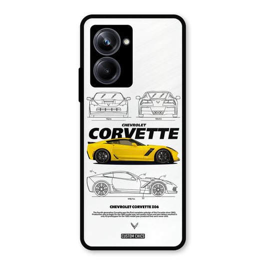 Corvette Yellow Realme 10 Pro Mobile Back Cover - Car&Bike PrintShield Case