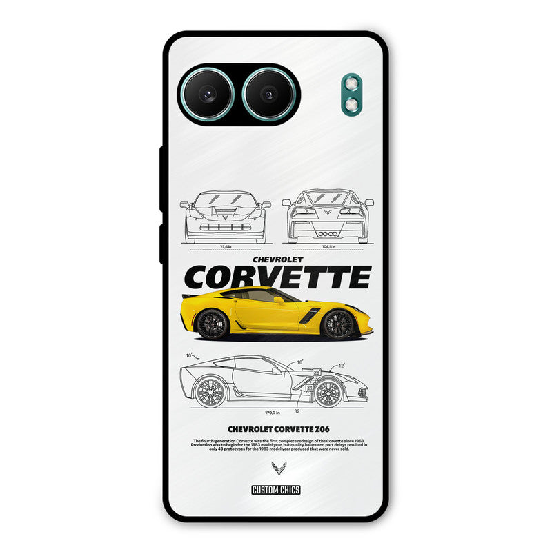 Corvette Yellow OnePlus Nord 4 Mobile Back Cover - Car&Bike PrintShield Case