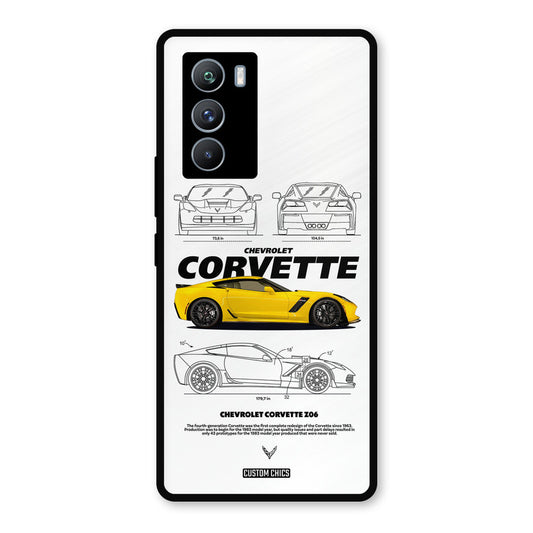 Corvette Yellow iQOO 9SE Mobile Back Cover - Car&Bike PrintShield Case