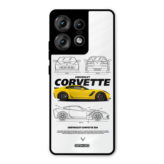 Corvette Yellow Motorola Edge 50 Pro Mobile Back Cover - Car&Bike PrintShield Case