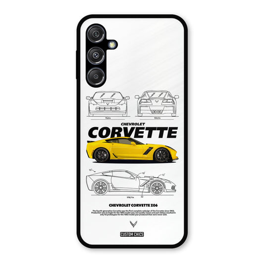 Corvette Yellow Samsung Galaxy M34 5G Mobile Back Cover - Car&Bike PrintShield Case