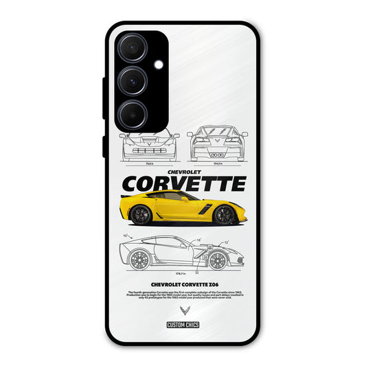 Corvette Yellow Samsung Galaxy A35 5G Mobile Back Cover - Car&Bike PrintShield Case