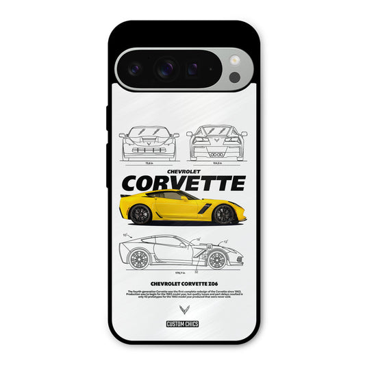 Corvette Yellow Google Pixel 9 Pro XL Mobile Back Cover - Car&Bike PrintShield Case