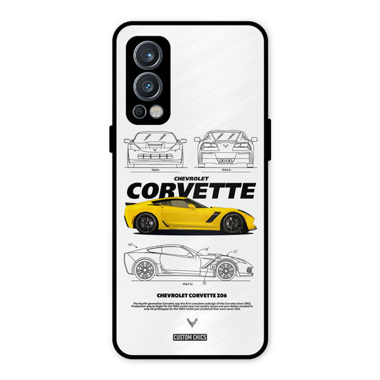 Corvette Yellow OnePlus Nord 2 5G Mobile Back Cover - Car&Bike PrintShield Case