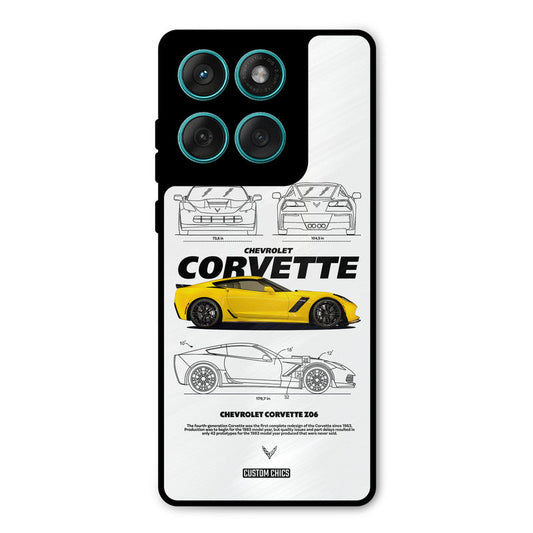 Corvette Yellow Motorola Edge 60 Mobile Back Cover - Car&Bike PrintShield Case