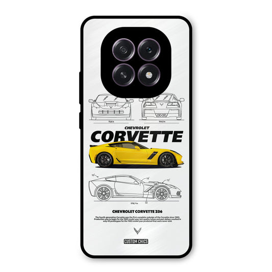Corvette Yellow Oppo F29 Mobile Back Cover - Car&Bike PrintShield Case