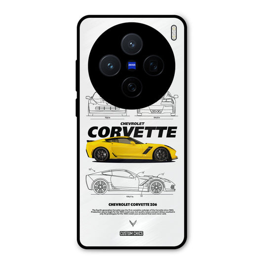 Corvette Yellow Vivo X200 Mobile Back Cover - Car&Bike PrintShield Case