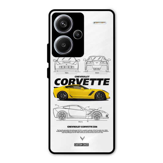 Corvette Yellow Redmi Note 13 Pro Plus Mobile Back Cover - Car&Bike PrintShield Case