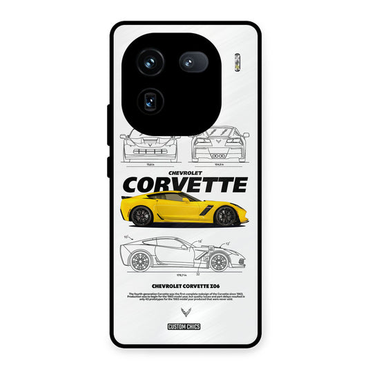 Corvette Yellow iQOO 12 Mobile Back Cover - Car&Bike PrintShield Case