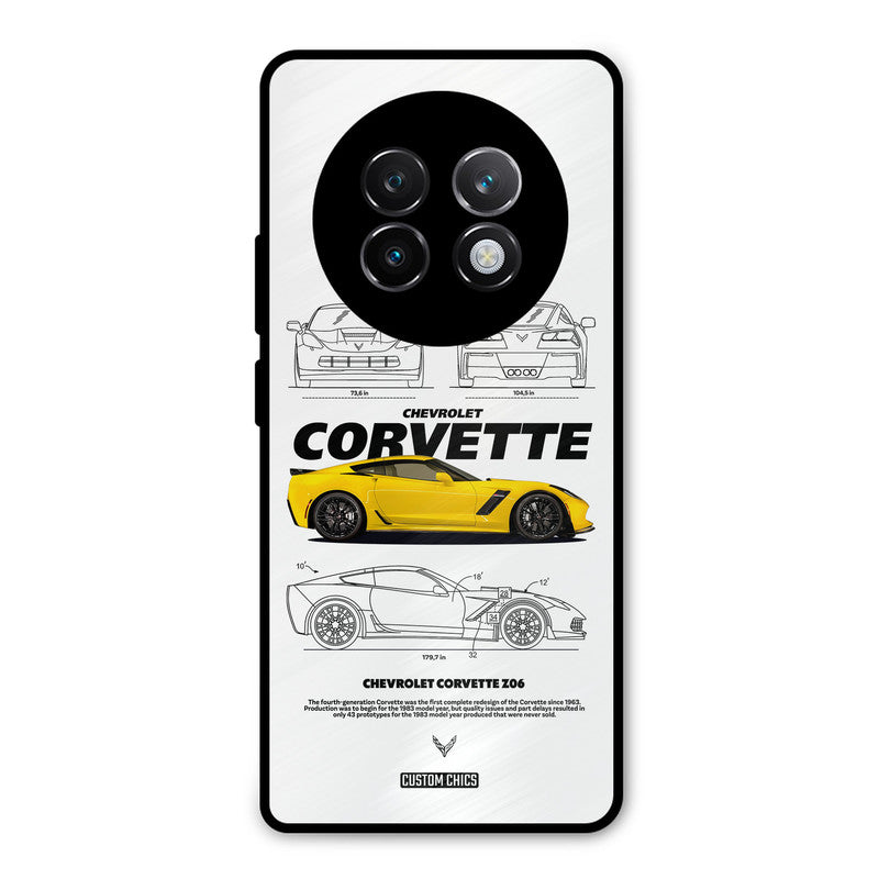Corvette Yellow Realme 13 Plus Mobile Back Cover - Car&Bike PrintShield Case