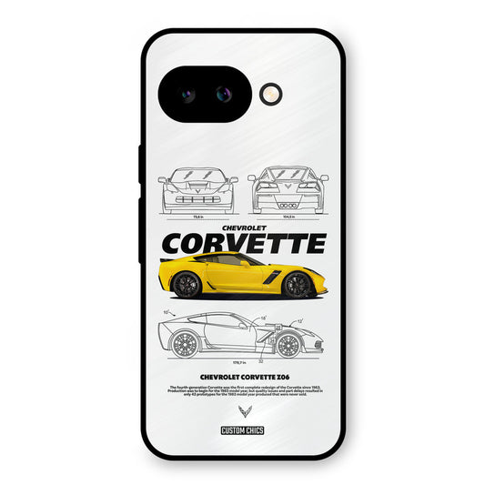 Corvette Yellow Google Pixel 9A Mobile Back Cover - Car&Bike PrintShield Case