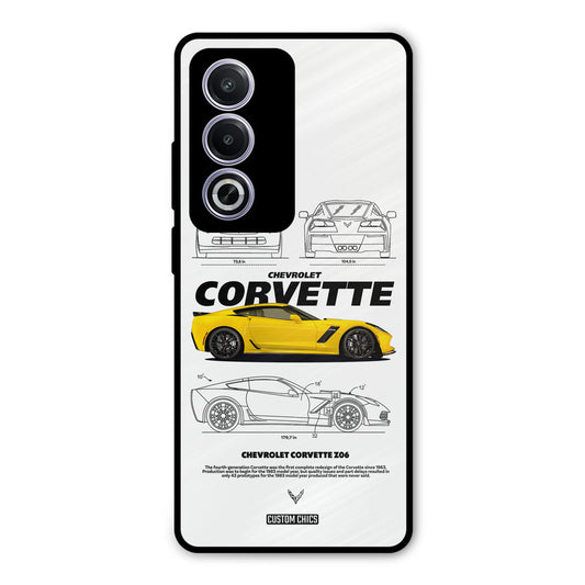 Corvette Yellow Oppo A3 Pro Mobile Back Cover - Car&Bike PrintShield Case