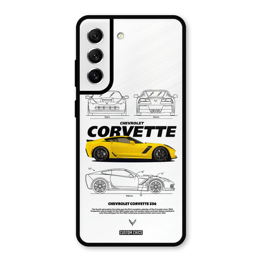 Corvette Yellow Samsung Galaxy S21 FE 5G Mobile Back Cover - Car&Bike PrintShield Case