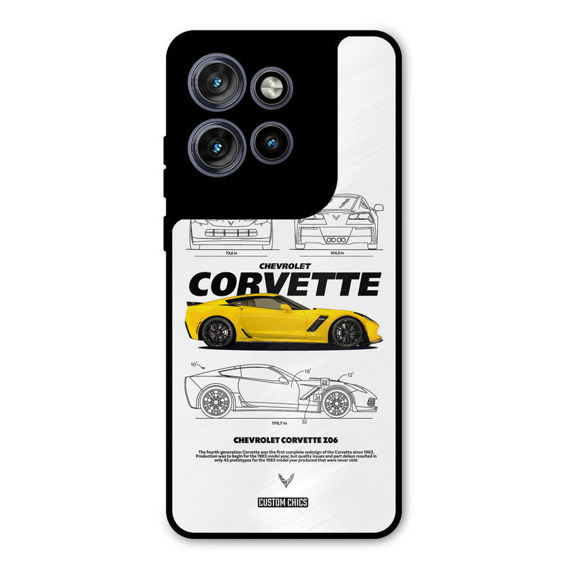 Corvette Yellow Motorola Edge 50 Neo Mobile Back Cover - Car&Bike PrintShield Case