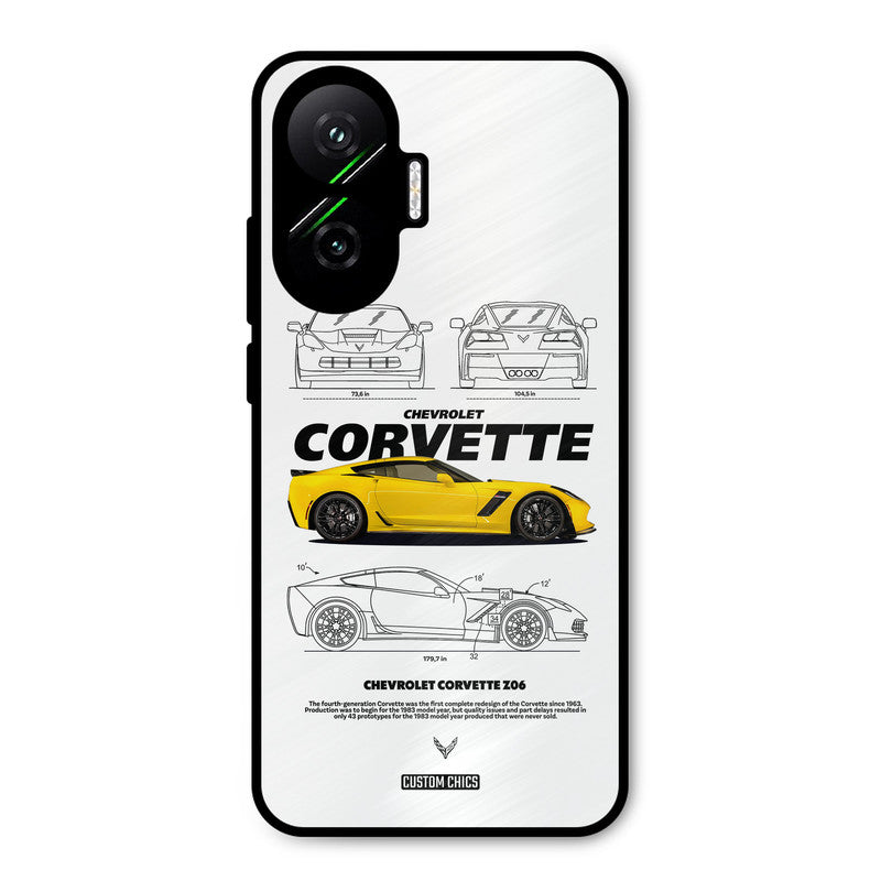 Corvette Yellow Poco F7 5G Mobile Back Cover - Car&Bike PrintShield Case
