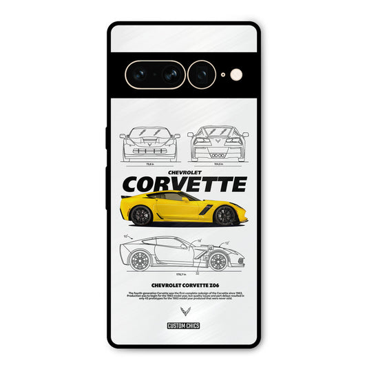 Corvette Yellow Google Pixel 7 Pro Mobile Back Cover - Car&Bike PrintShield Case