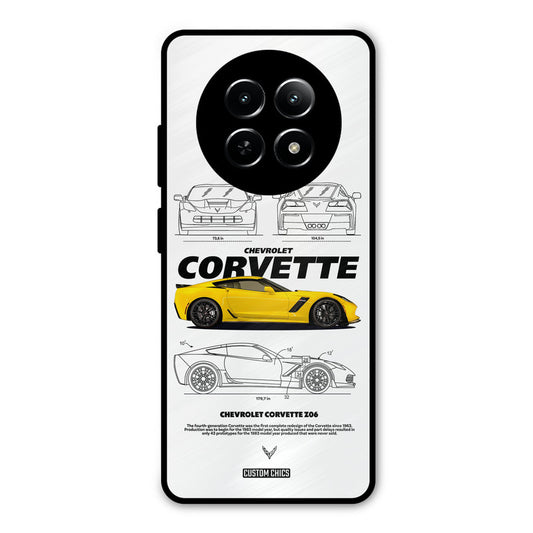 Corvette Yellow Realme Narzo N65 Mobile Back Cover - Car&Bike PrintShield Case