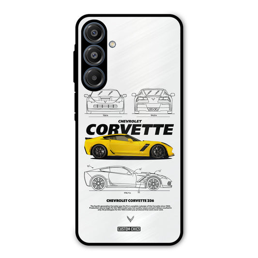 Corvette Yellow Samsung Galaxy A16 5G Mobile Back Cover - Car&Bike PrintShield Case