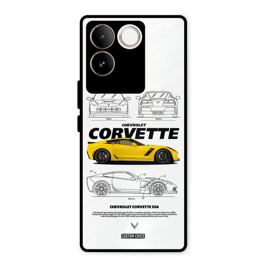 Corvette Yellow Vivo T2 Pro Mobile Back Cover - Car&Bike PrintShield Case
