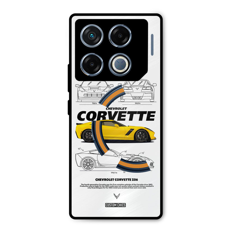 Corvette Yellow Infinix GT 20 Pro Mobile Back Cover - Car&Bike PrintShield Case