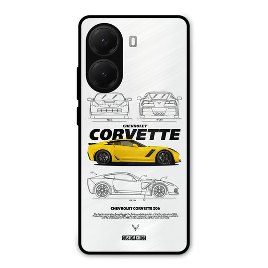 Corvette Yellow Poco X7 Pro Mobile Back Cover - Car&Bike PrintShield Case