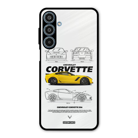 Corvette Yellow Samsung Galaxy M35 5G Mobile Back Cover - Car&Bike PrintShield Case