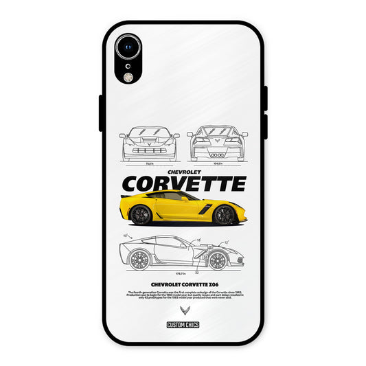 Corvette Yellow iPhone XR Mobile Back Cover - Car&Bike PrintShield Case