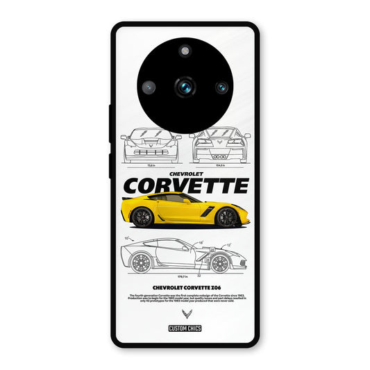 Corvette Yellow Realme 11 Pro Plus Mobile Back Cover - Car&Bike PrintShield Case