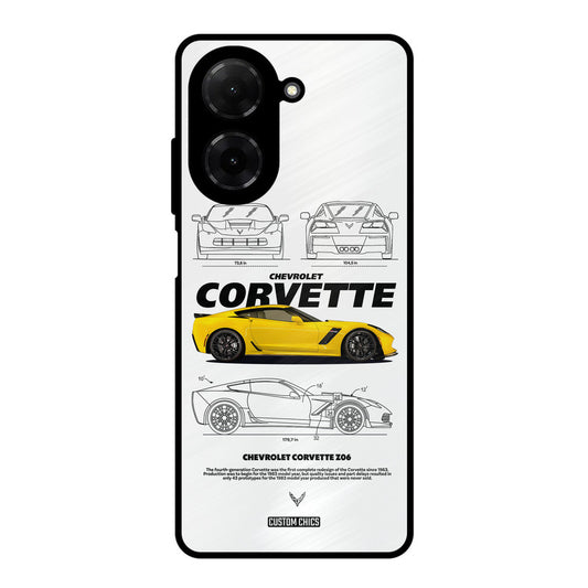 Corvette Yellow Poco C71 Mobile Back Cover - Car&Bike PrintShield Case