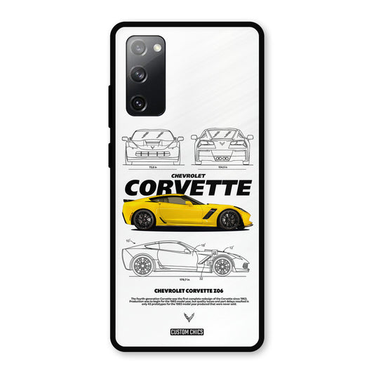Corvette Yellow Samsung Galaxy S20 FE Mobile Back Cover - Car&Bike PrintShield Case