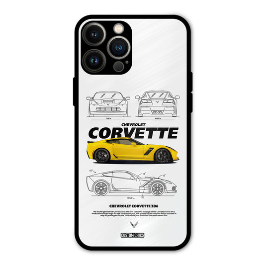 Corvette Yellow iPhone 13 Pro Max Mobile Back Cover - Car&Bike PrintShield Case