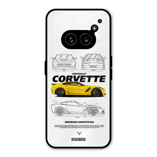 Corvette Yellow Nothing Phone 2a Mobile Back Cover - Car&Bike PrintShield Case