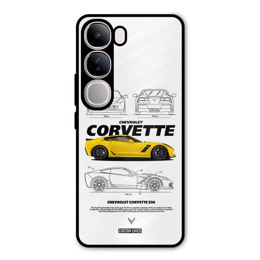 Corvette Yellow Vivo Y300 Mobile Back Cover - Car&Bike PrintShield Case