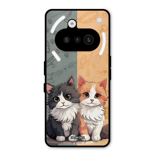 Couple Cat Nothing Phone 3A Mobile Back Cover - Cute PrintShield Case