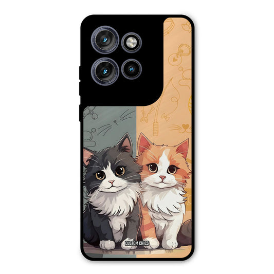 Couple Cat Motorola Edge 50 Neo Mobile Back Cover - Cute PrintShield Case