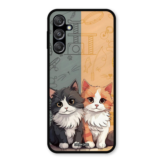 Couple Cat Samsung Galaxy M34 5G Mobile Back Cover - Cute PrintShield Case